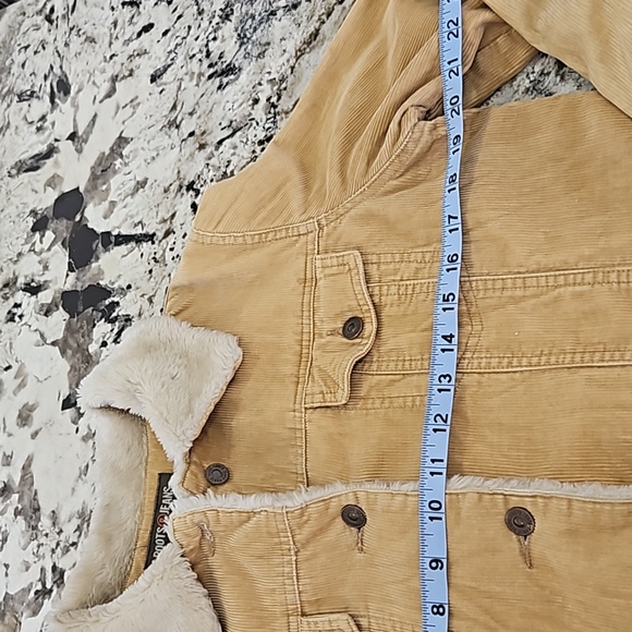 🦫 Roots Corduroy Teddy Collar 90s Y2K Look Vintage Jacket - Picture 4 of 5